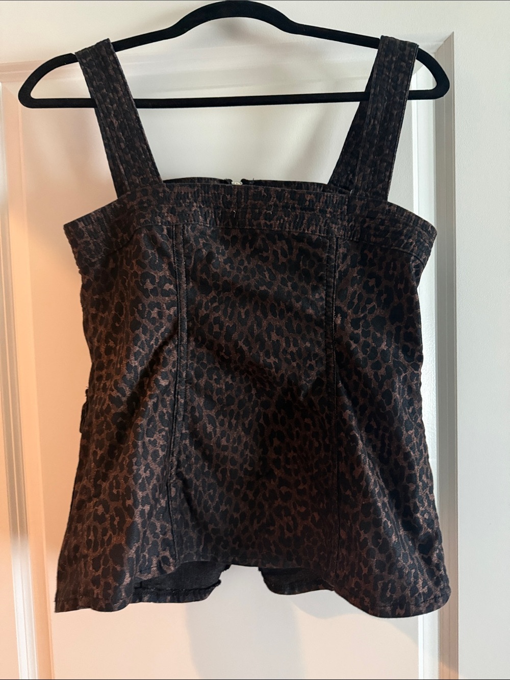 Pilcro Brown and Black Leopard Jacquard Tank Top - Picture 4 of 4